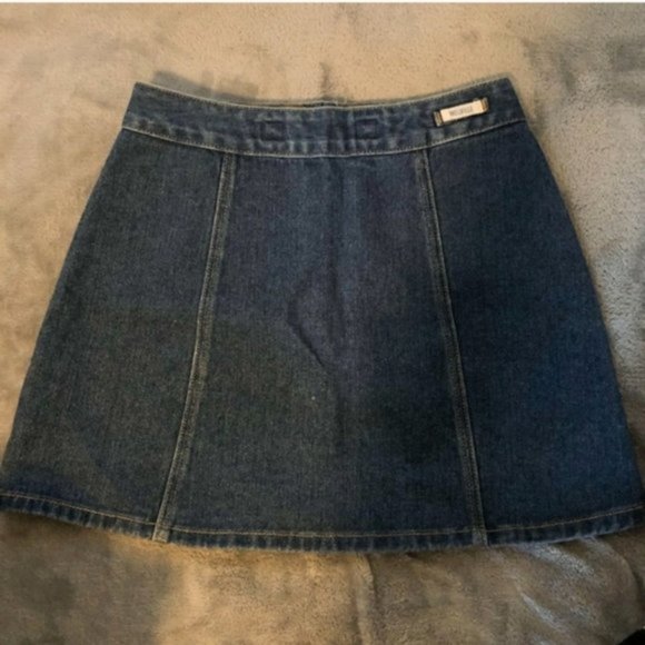 Brandy Melville Button Down Denim Skirt Size 24 - Picture 4 of 5